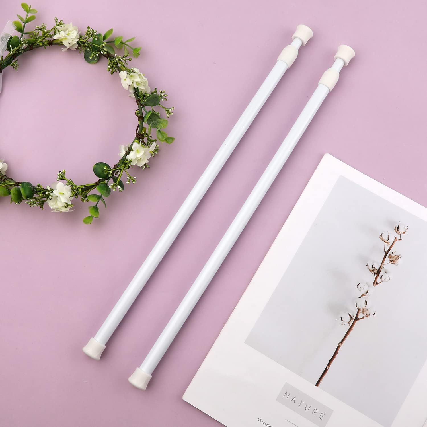 2Pcs Window Bars Security, Adjustable Sliding Door Guard Window Lock Bar Fixed Window Stopper Guard Door Security Devices Window Guards for Children Enhanced Child Safety (White) image number 3