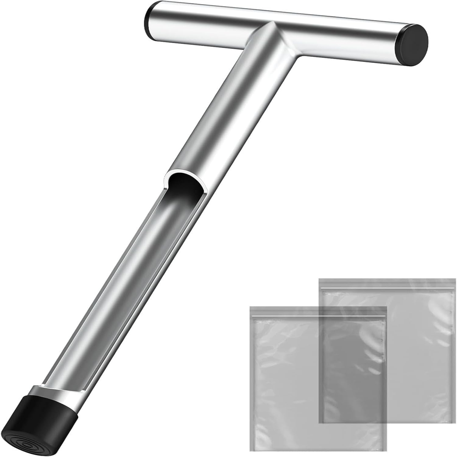 12 Inch Stainless Steel Soil Sampler Probe, T-Style Handle Soil Test Probe, Soil Probe for Soil Sampling, Soil Test Kit for Plant Care, Farm, Lawn Garden image number 3