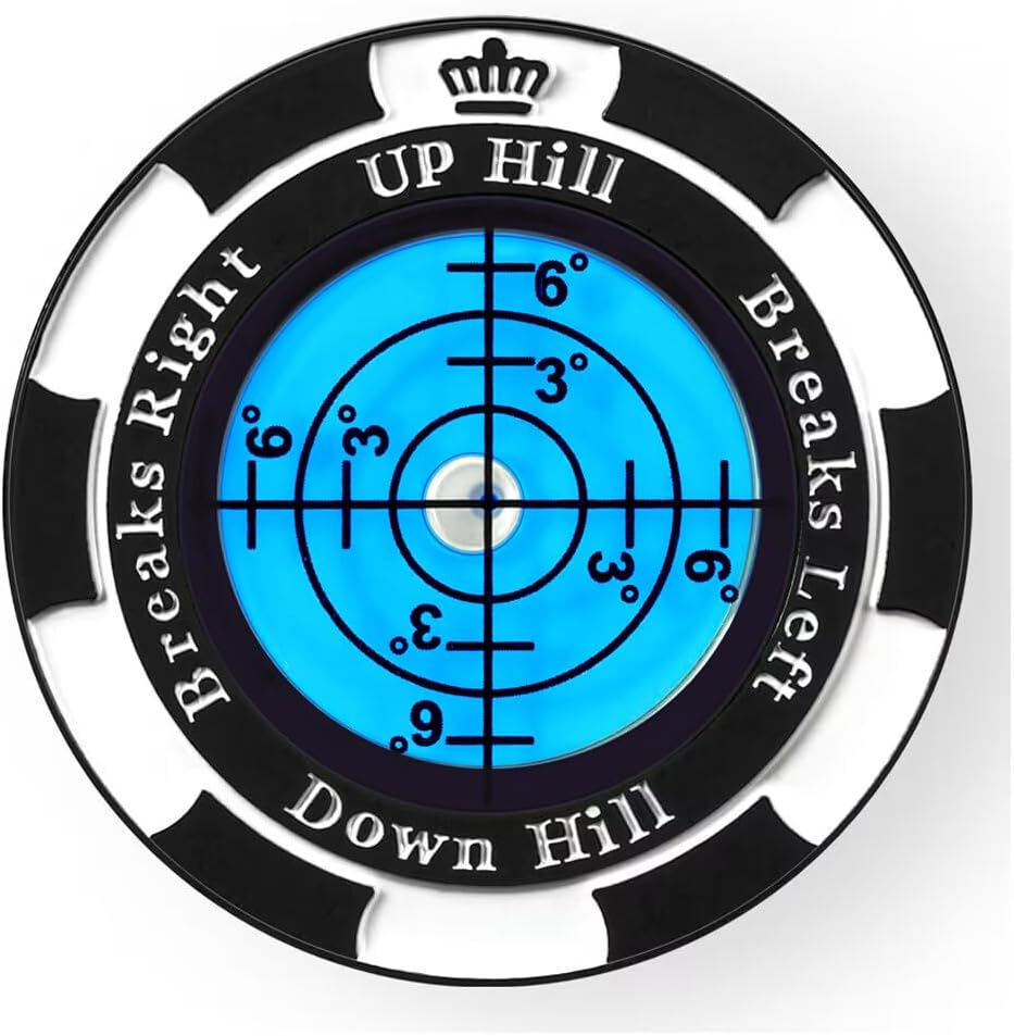 Slopemaster Progreen Reader - Golf Ball Marker with High Precision Green Reading Aid Golf Accessories for Men Women - Blackdarkblue image number 2