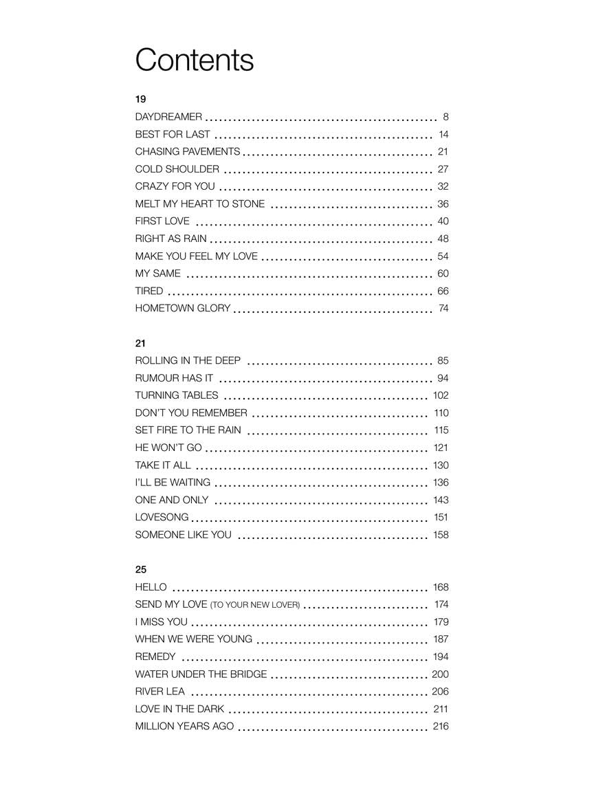 Adele: the Complete Collection 62 Songs for Piano Voice and Guitar Sheet Music with Chords and Lyrics Ultimate Songbook Featuring Rolling in the Deep Someone like You Skyfall and More image number 5