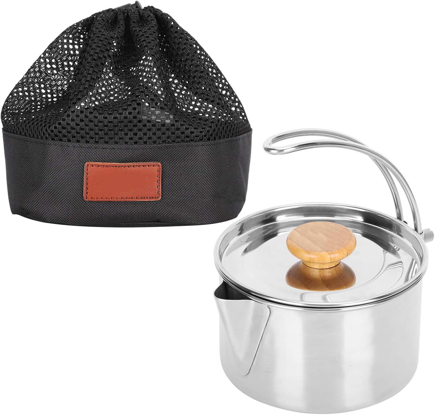Stainless Steel Kettle, Practical Portable Folding Coffee Pot for Camping, Hiking and Fishing image number 4