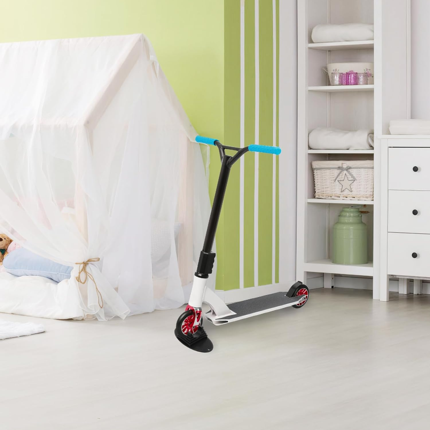 2Pcs Scooter Rack Scooter Holder Scooter Stand Plastic Scooter Storage Rack Scooter Parking Stand Scooter Parking Rack Scooter Wheel Storage Stand Scooter Parking Accessories image number 6