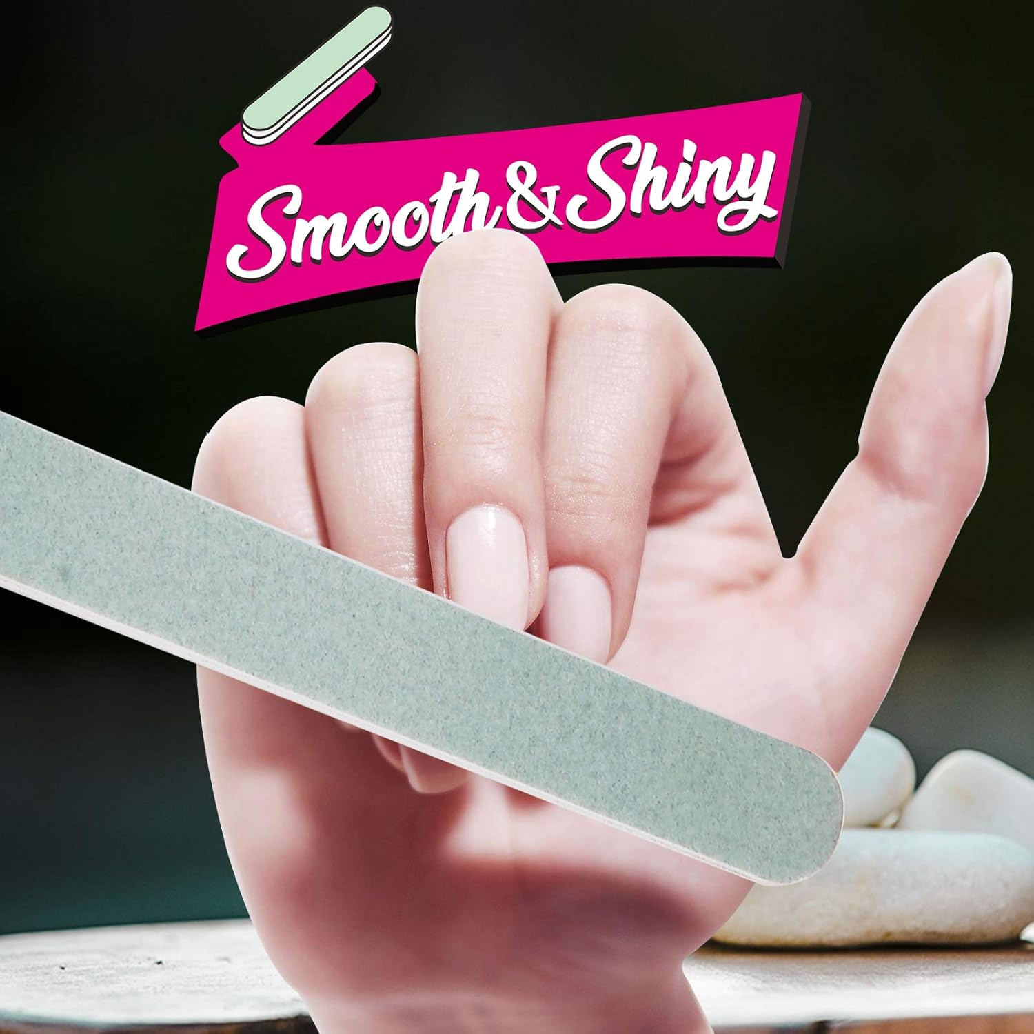 FANDAMEI Nail File and Buffer, Professional Manicure Tools Kit. 8PCS Rectangular Nail Buffer Block, 8PCS Nail File, 2PCS 7 Way Nail File & 2PCS Nail Polishing Buffer. Nail Care File Buffer Tool image number 6