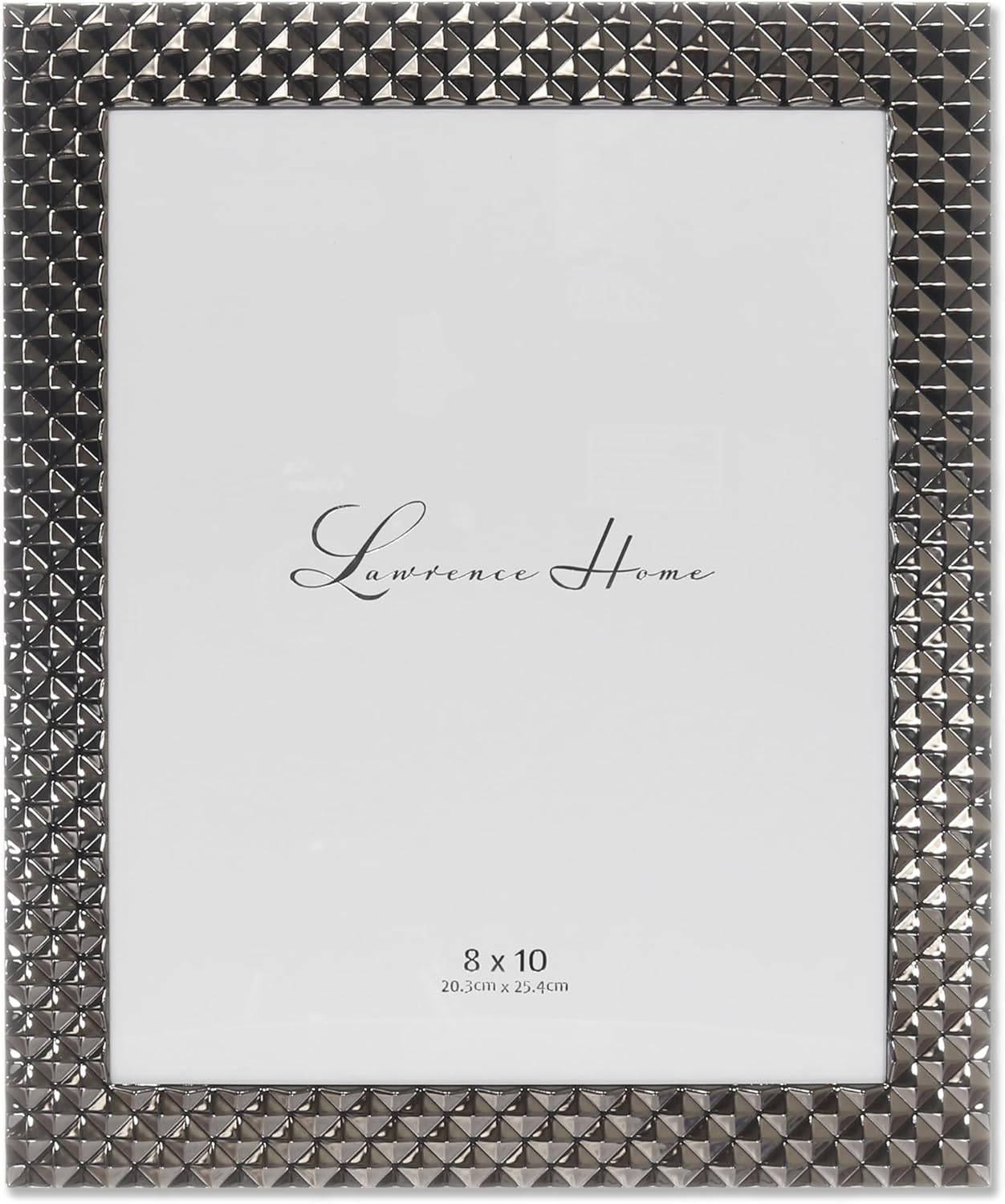 Lawrence Frames Metal Frame, Diamond Pattern, Black Smoke, 4X6