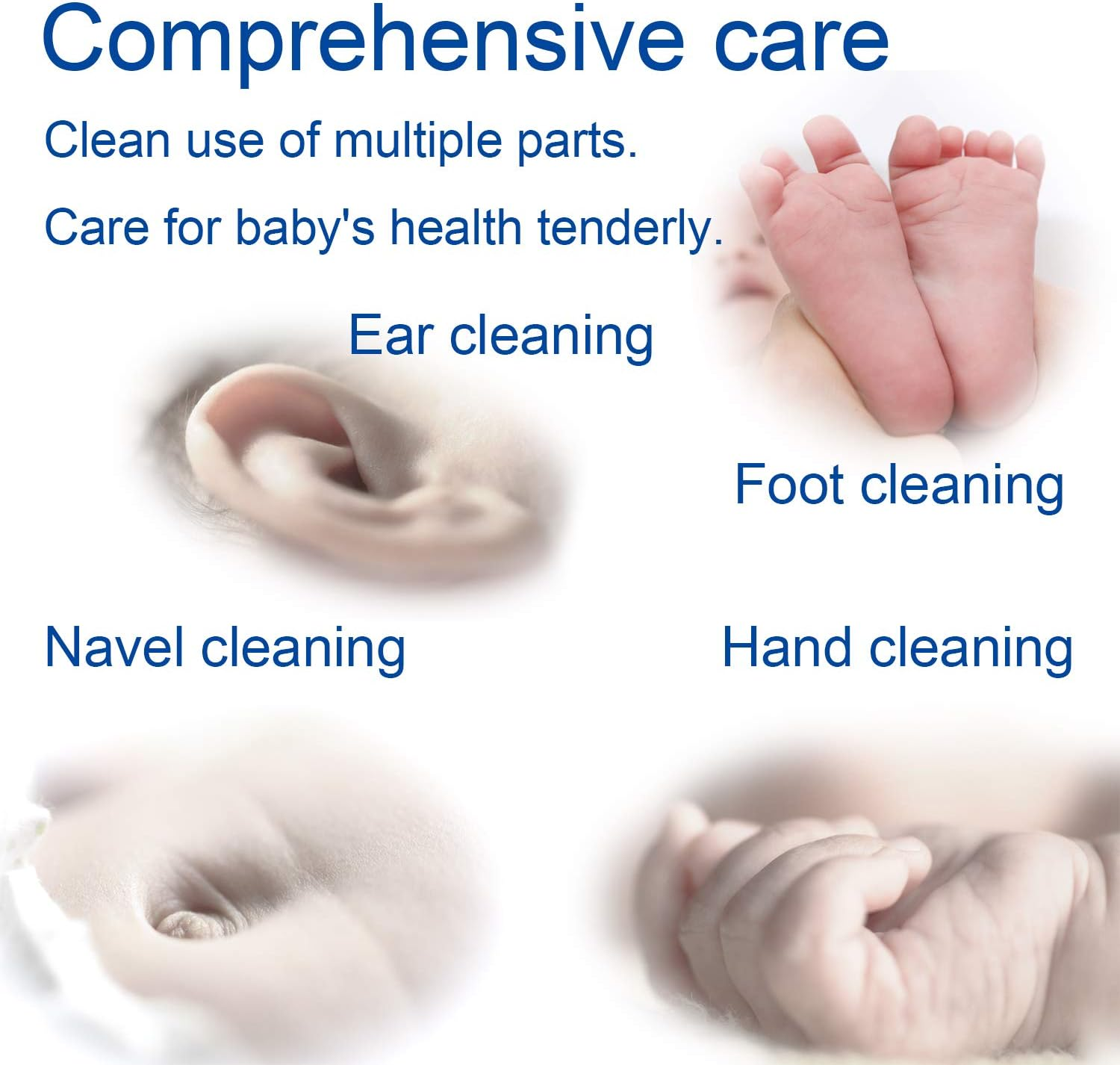 Baby Cotton Swabs, Paper Sticks Cotton Buds for Baby Ear Nose Clean-200Pcs(Spiral & Round)