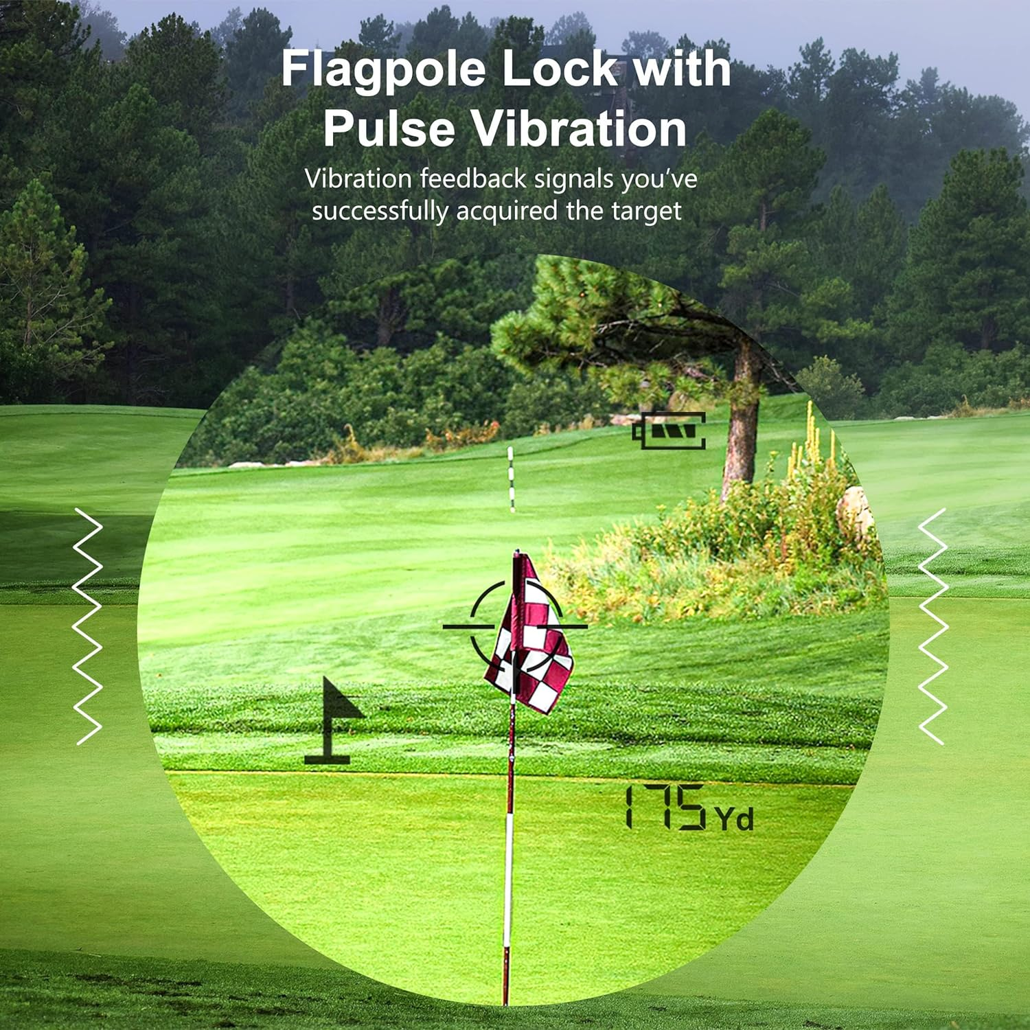 PEAKPULSE Golf Laser Rangefinder for Golf & Hunting Range Finder Gift, Distance Finder with Slope Mode, Flag Pole Locking Vibration︱Fast Focus System image number 1