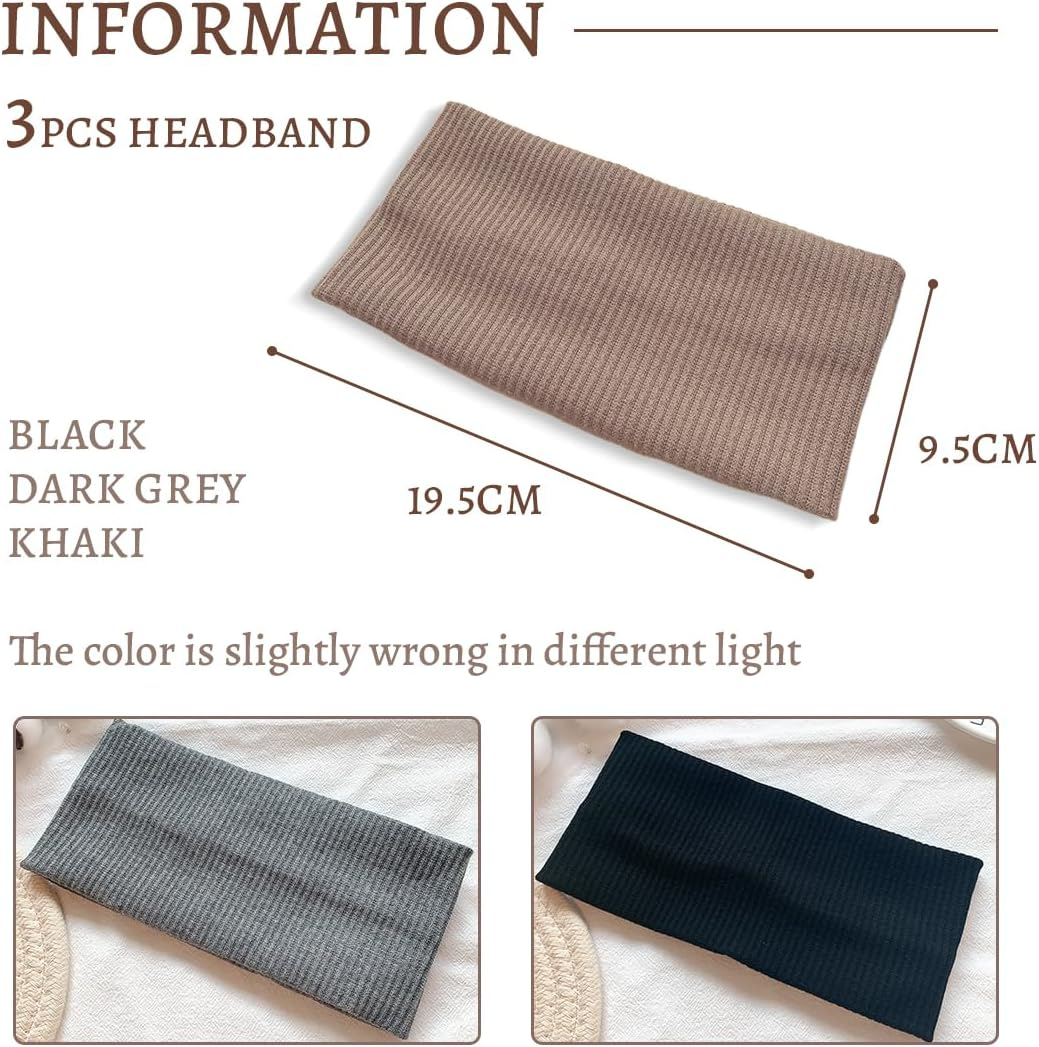 JEYORZY Pack of 3 Hair Bands, Women'S Headbands, Sports Elastic Hair Bands, Women'S Soft Headbands, Non-Slip Headbands, Exercise, Gym, Yoga, Running, Hair Band image number 5