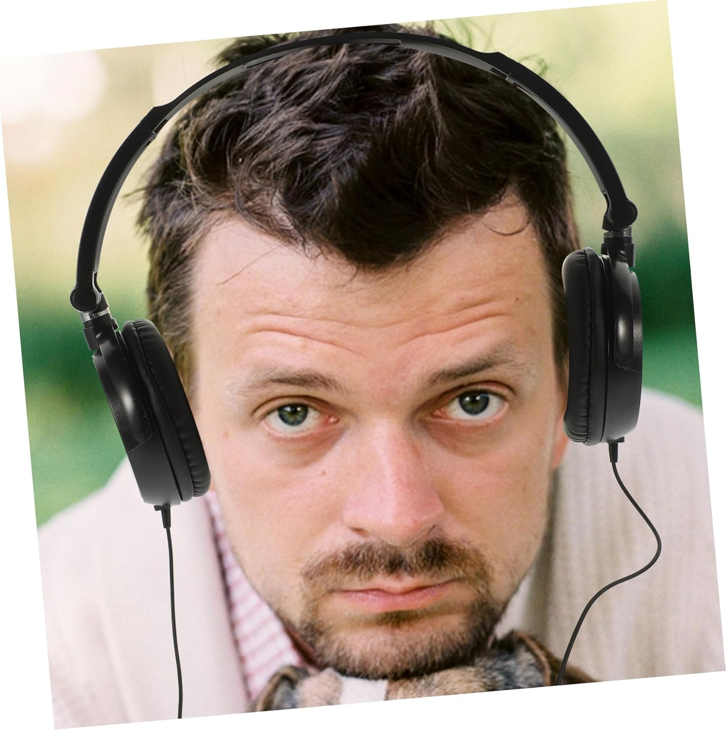 QUMIIRITY Headphones Microphone Lightweight Foldable Headsets Volume Control for Smartphones Pc Laptop Tablet over Ear Headphones Bass for Gaming and Music Listening