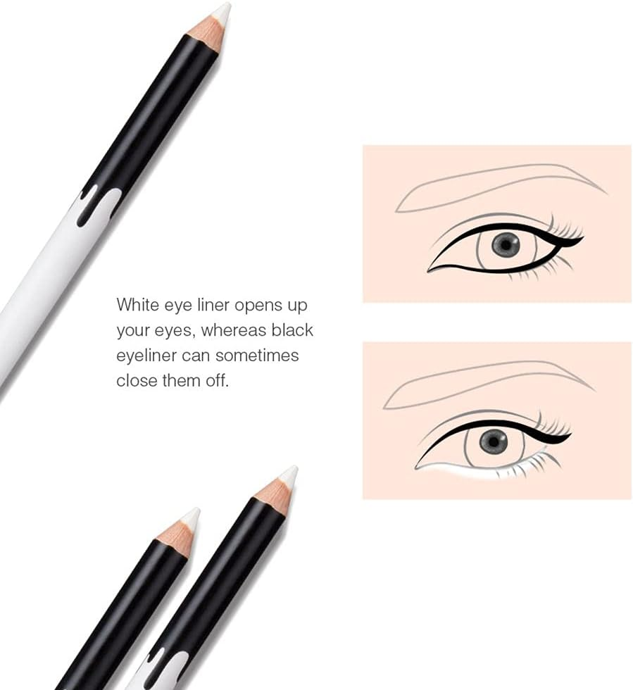 Prettyia Waterproof Multifunction Highlighter Pencil White Eyeliner Makeup Pen Beauty Cosmetics Tools, 12Pcs image number 6