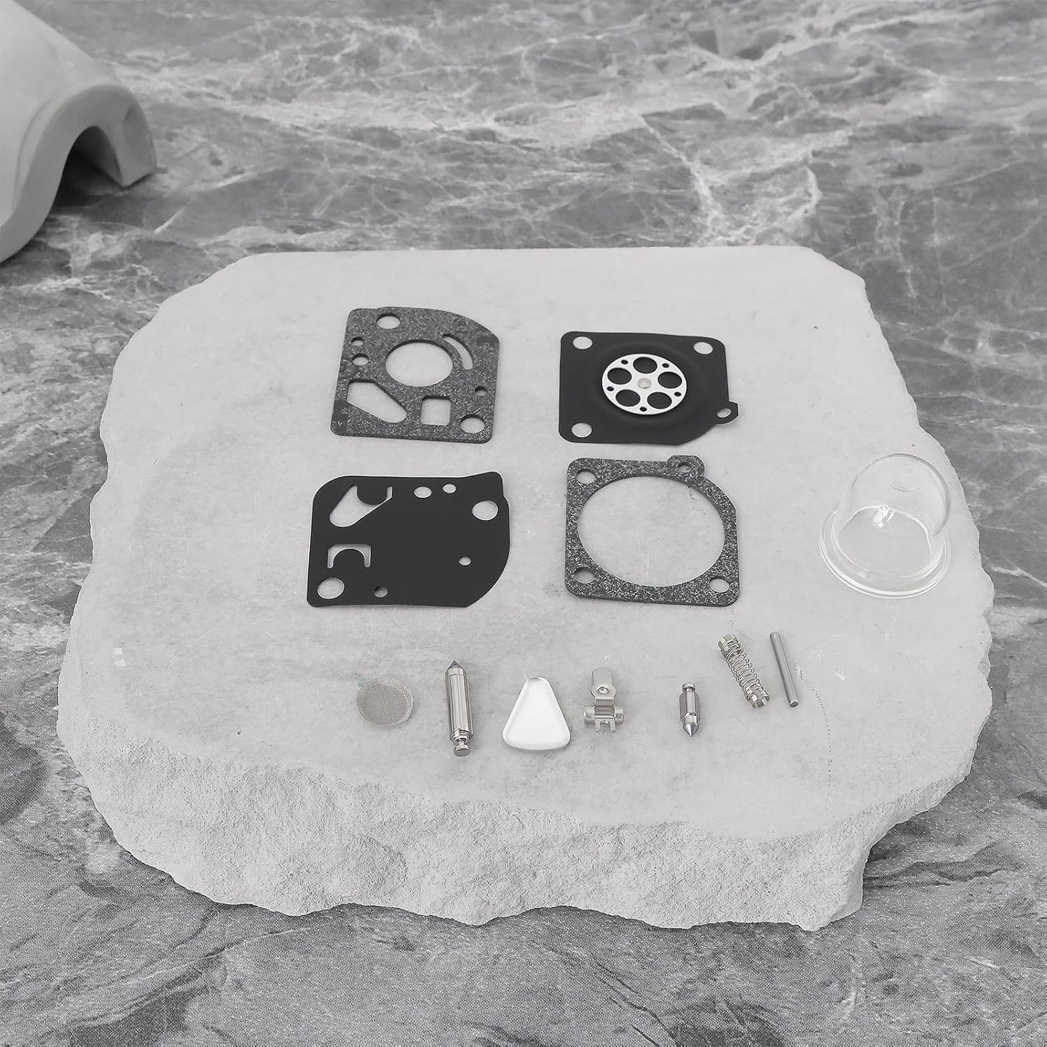 Emsea 2Set Trimmer Carburetor Diaphragm Repair Kit 545081848 Carburettor Gasket Kit 545130001 Compatible with Husqvarna 125R 128R 124C 128 CD LDX DJX 128LD 128RJ Trimmer