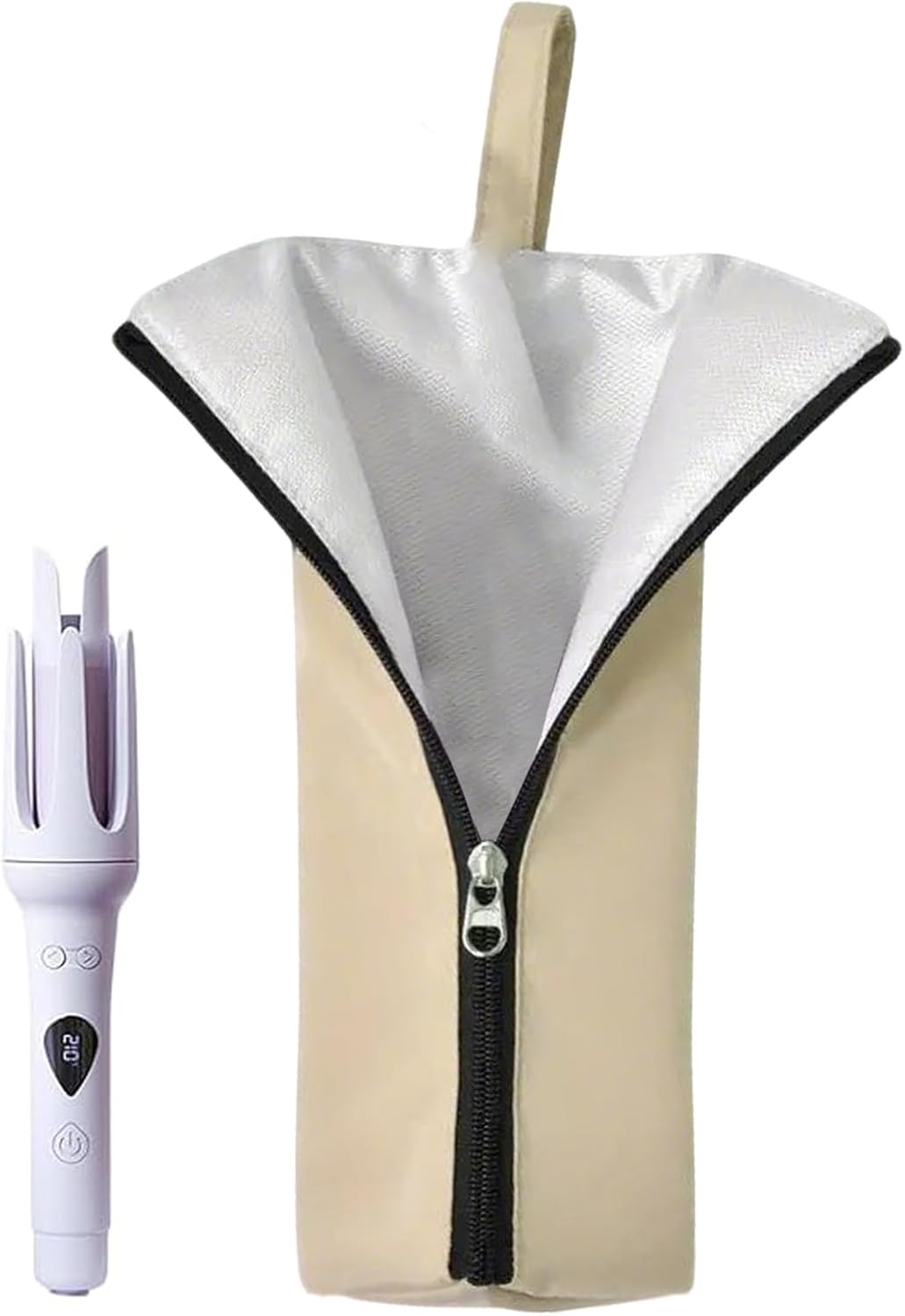 Veasbuu Curling Iron Travel Bag | Heat Resistant Storage Pouch - Dustproof Waterproof Hair Styling Tool Organizer for Travel Vanity Table RV Salon Hairstylist Makeup Station Home