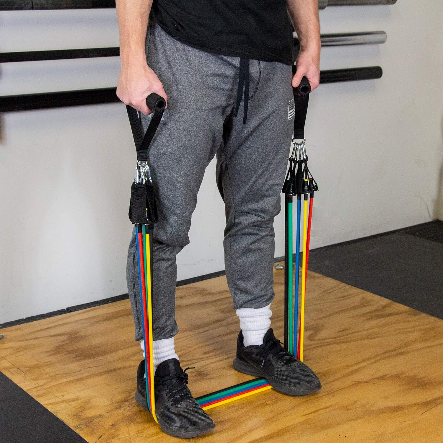 Serious Steel Resistance Tube Band Set Includes Handles, Door Anchor and Ankle Straps (100 Lbs Set or 165 Lbs Set) image number 6