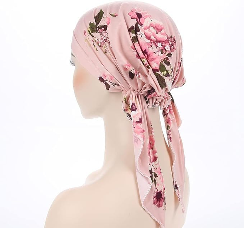 Curved Tail Headscarf Hat, Women'S Pre Tied Headscarf Hat image number 2