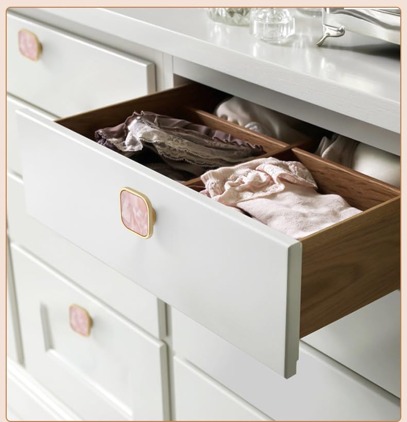 Hat Rack for Wall 6 Pack Square Shell Colorful Coat Hook Kitchen Corridor Hanger Hook Bathroom Towel Hook Drawer Cabinet Wardrobe Small Handle(White Small Petal 32Mm) image number 2