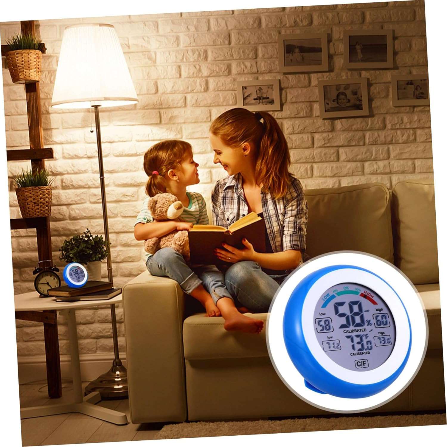 Gatuida Electronic Thermometer Digital Display Thermometer Home Hygrometer Accurate Readings for Home Use image number 4