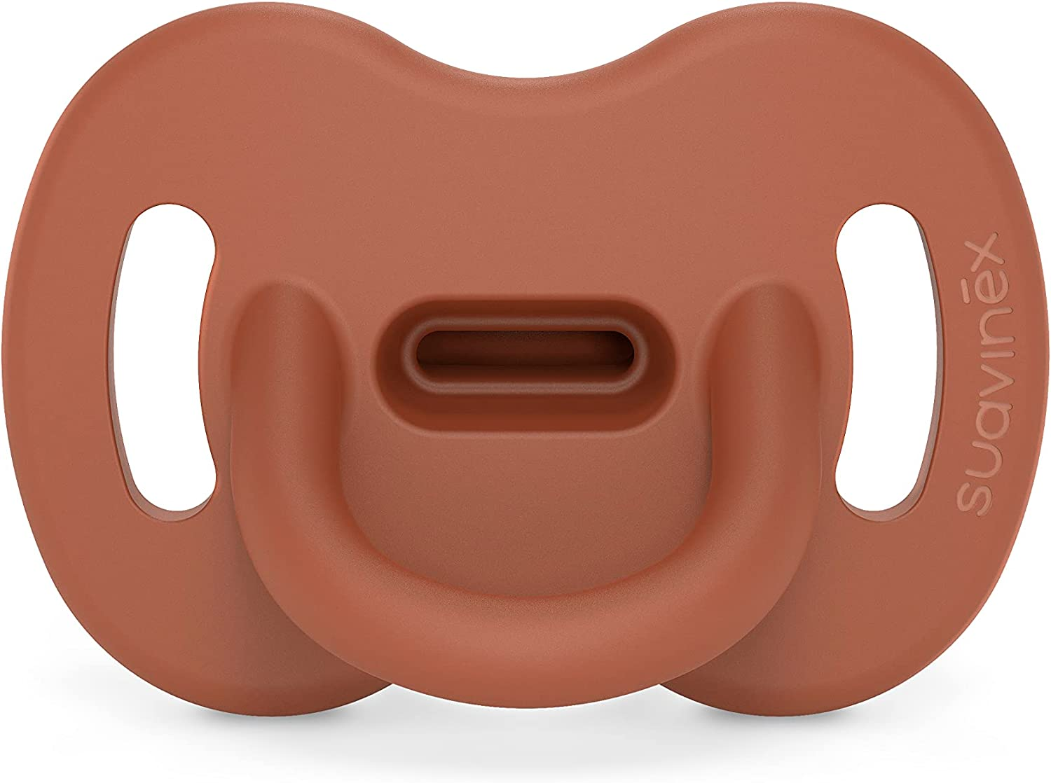 Suavinex Colour Essence All Silicone Soother with SX Pro Physiological Teat, Brick Red, 0-6 Months image number 5