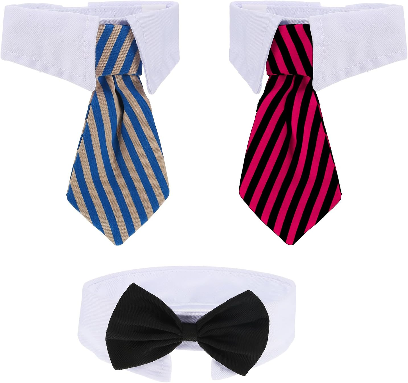 Shappy 3 Pieces Dog Cat Bow Tie Pet Costume Cat Wedding Bowtie Formal Dog Collar Adjustable Necktie Collar for Cat Small Dog Puppy Grooming Accessories (S) image number 2