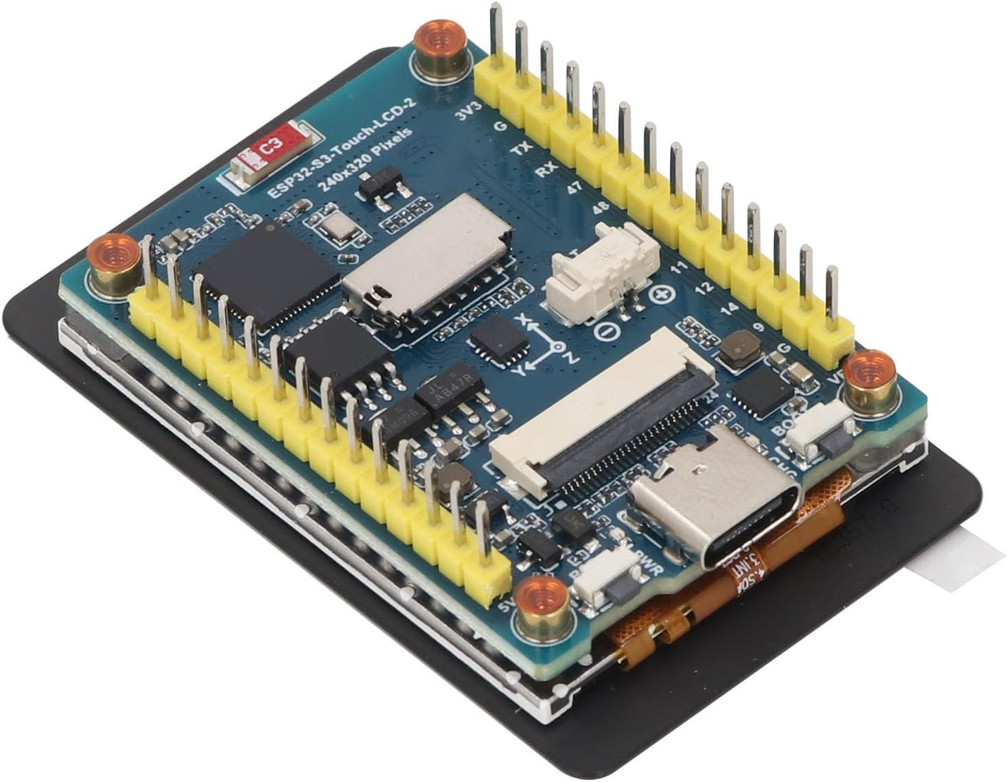 Jectse ESP32 S3 Capacitive Touch Display Development Board 2 Inch, 240X320 Pixels, 262K Color, 32-Bit LX7 Dual Core Processor, with Wifi Bluetooth Camera Interface image number 5