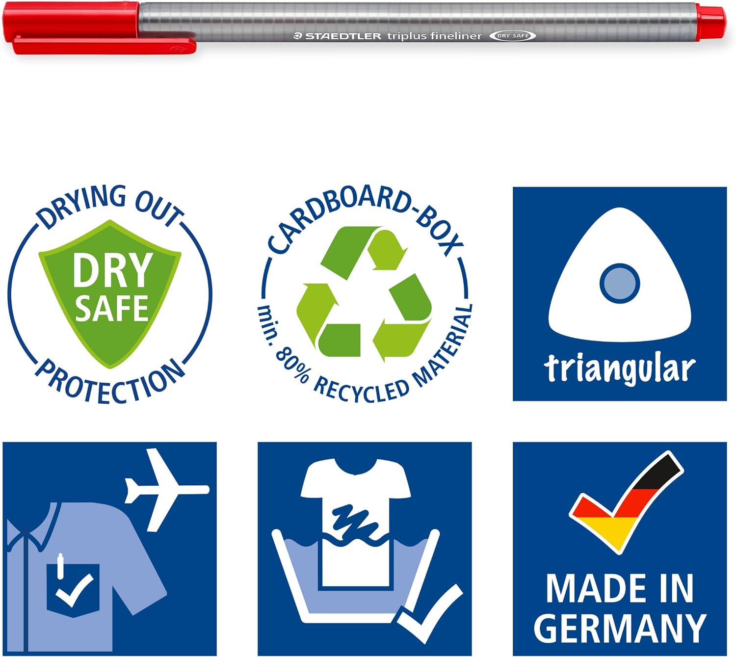 STAEDTLER Triplus Fineliner Pens, .3Mm, Metal Clad Tip, 20-Pack, Assorted (334SB20BK)