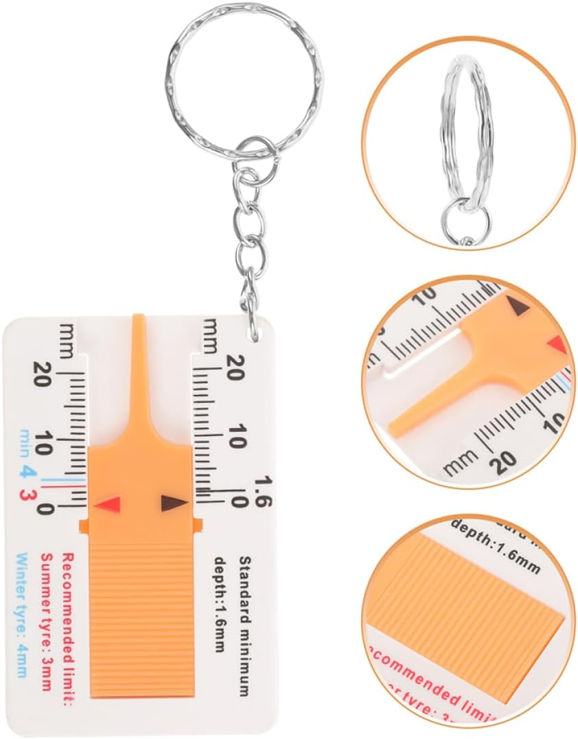 PENIKOKO 3Pcs Tire Tread Depth Gauge Tool Precision Measuring Instrument for Accurate Automotive Tire Thickness Compact and Lightweight for Home And image number 6