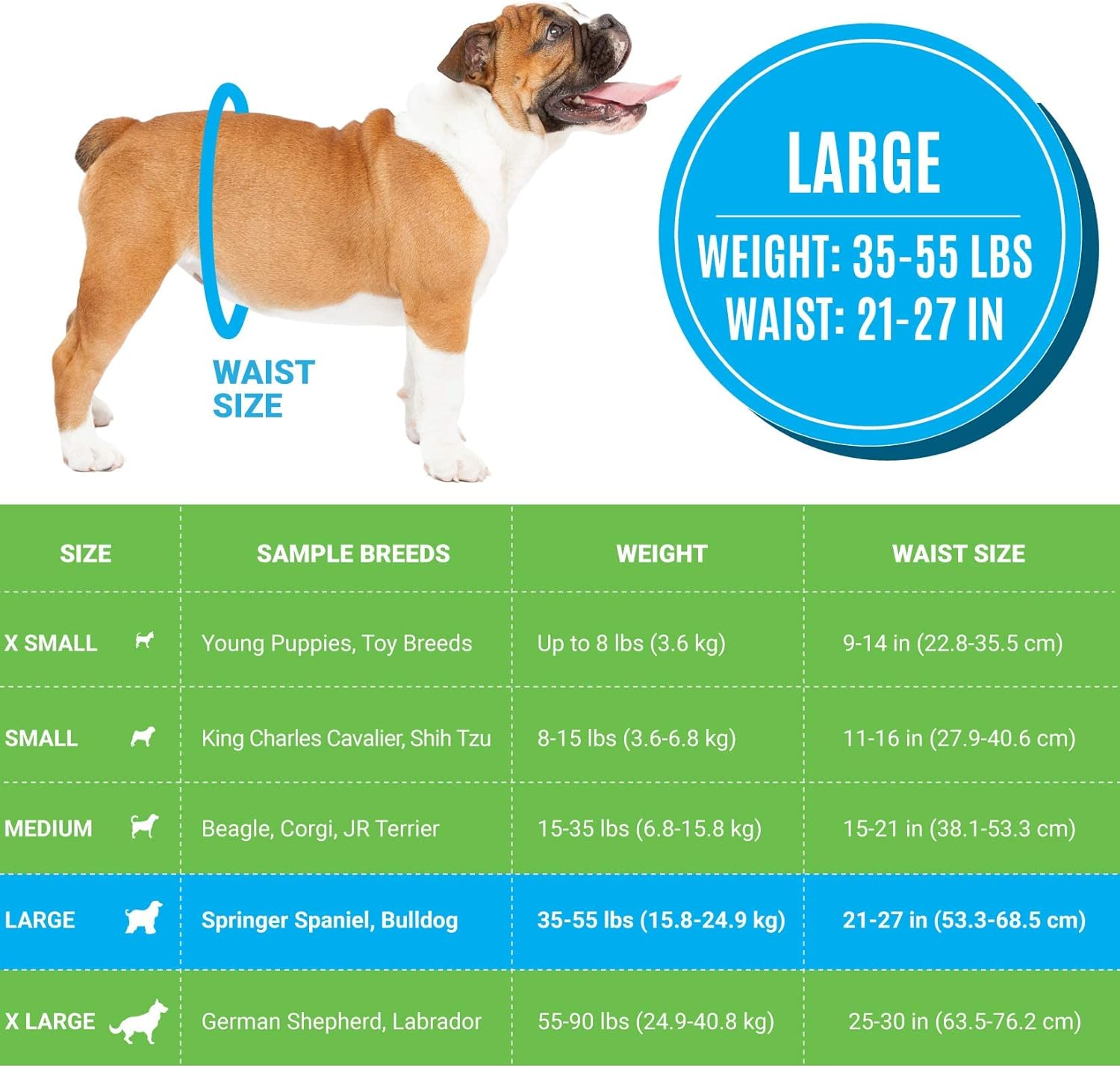 Bodhi Dog Disposable Male Dog Diapers - Super Absorbent, Leak-Proof Pee Wraps - Adjustable Fit, Comfortable Design, Advanced Moisture Control, and Wetness Indicator - Large (20 Count) image number 5