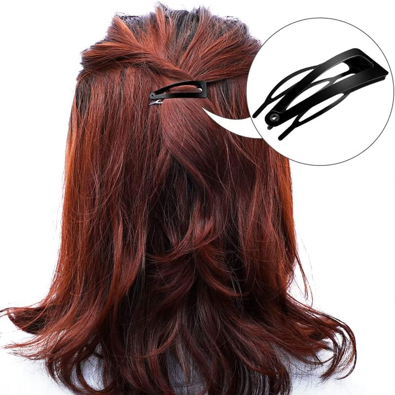10/20/30PCS Double-Grip Hair Clips Metal Snap Barrettes Hair Styling Tool Women Girls for Hair Making, Salon Supplies - Black(10Pcs) image number 6