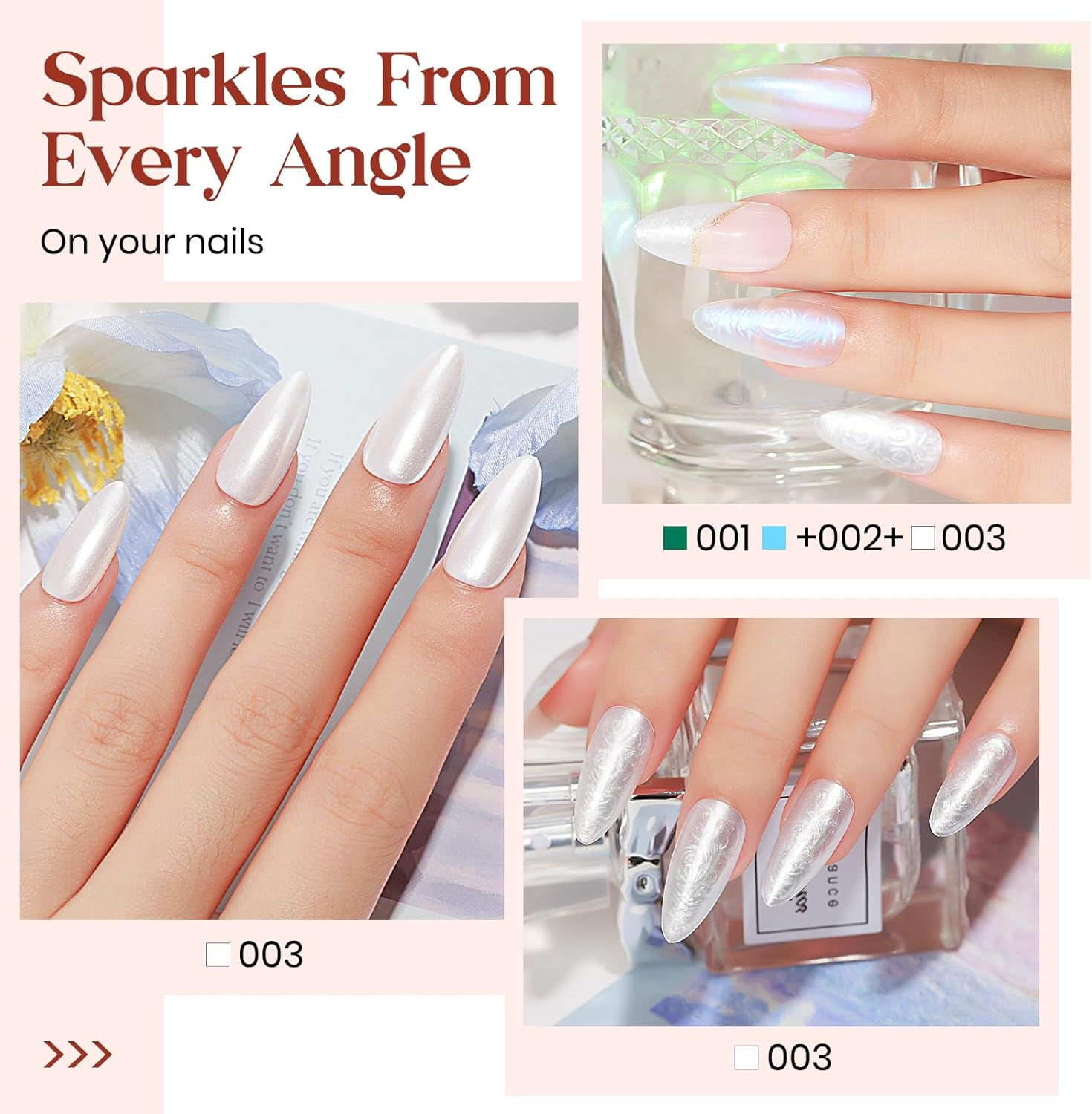 MIZHSE Nail Polish: 15Ml Aurora Milky White Nail Polish Mermaid Pearl Nail Polish Quick Dry, Fingernail and Toenail Polish Glossy Long Lasting Nail Polish Trendy DIY at Home Nail Gift Spree image number 1