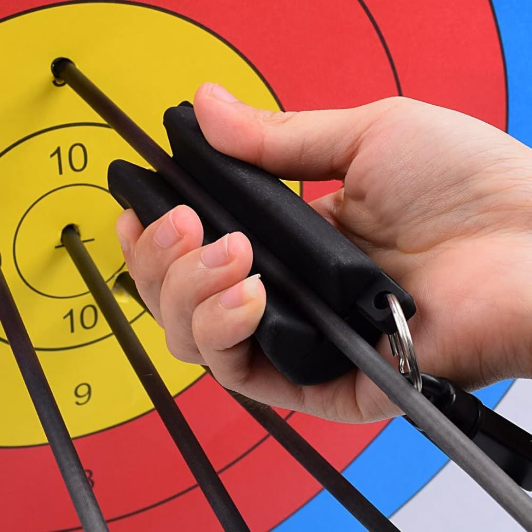 Black Rubber Protective Arrow Puller,2Pcs Archery Arrows Puller Target,Rubber Arrow Puller Archery Arrow Puller Gripper,Rubber Arrow Puller 3D Target Remover,Non-Slip 3D Target Remover with Belt Clip image number 3