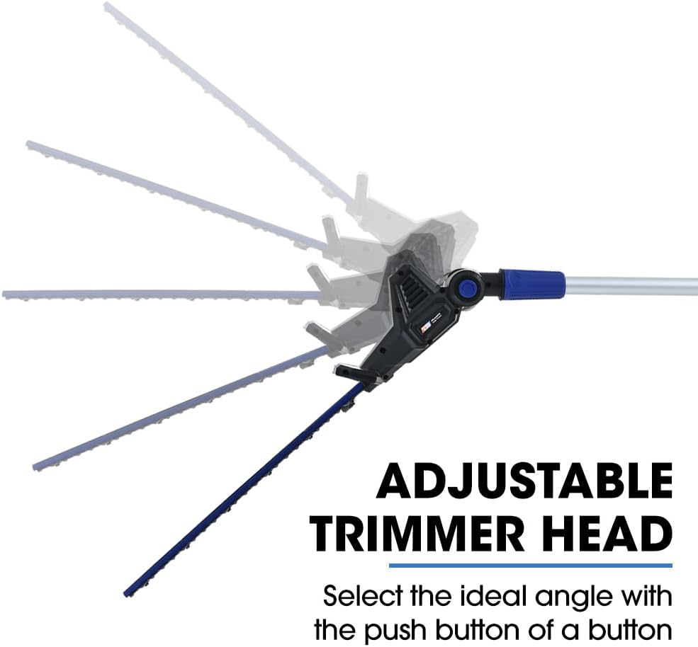 Powerblade 20V Cordless Pole Saw & Hedge Trimmer Combo, 8" Chainsaw Pruner & 20" Hedger, Telescopic Handle, Battery and Fast Charger Kit image number 3