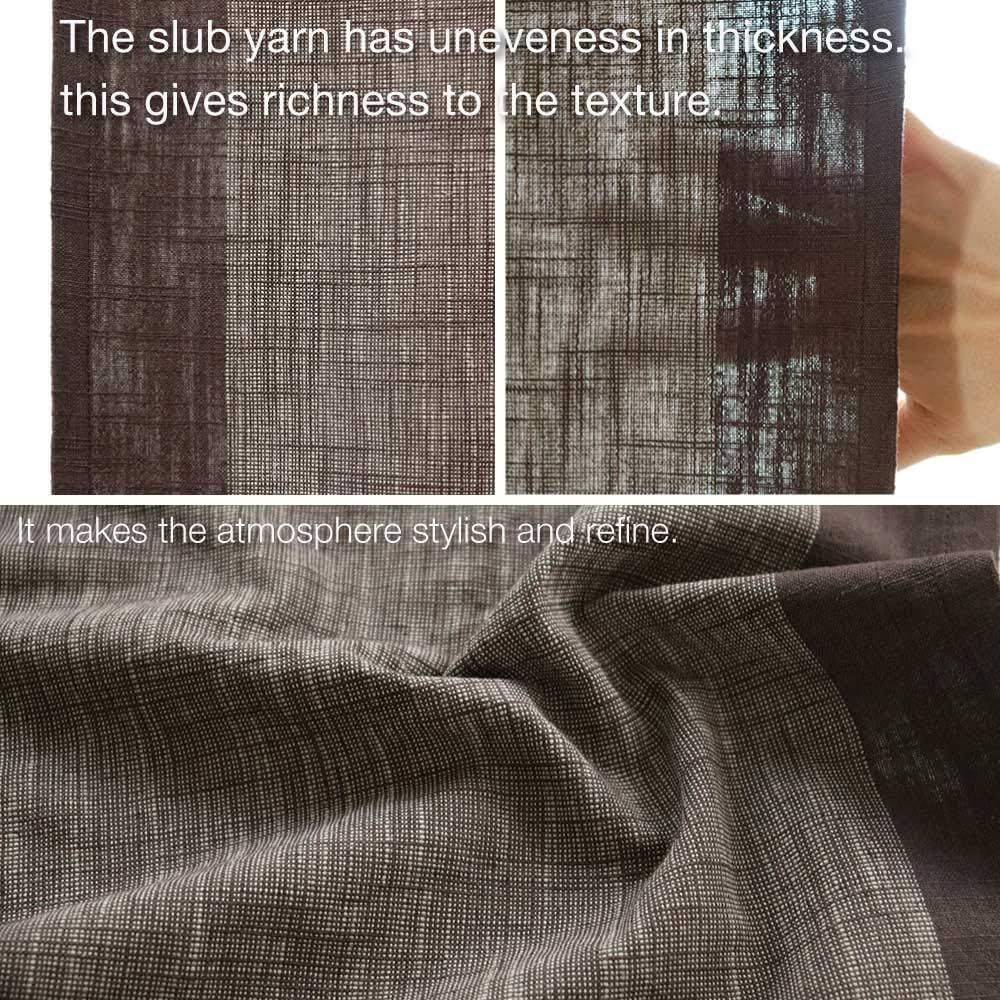 Sunnydayfabric Doorway Curtain W33.4 X H66.9 Noren Tapestry Slabline (Brown) image number 4