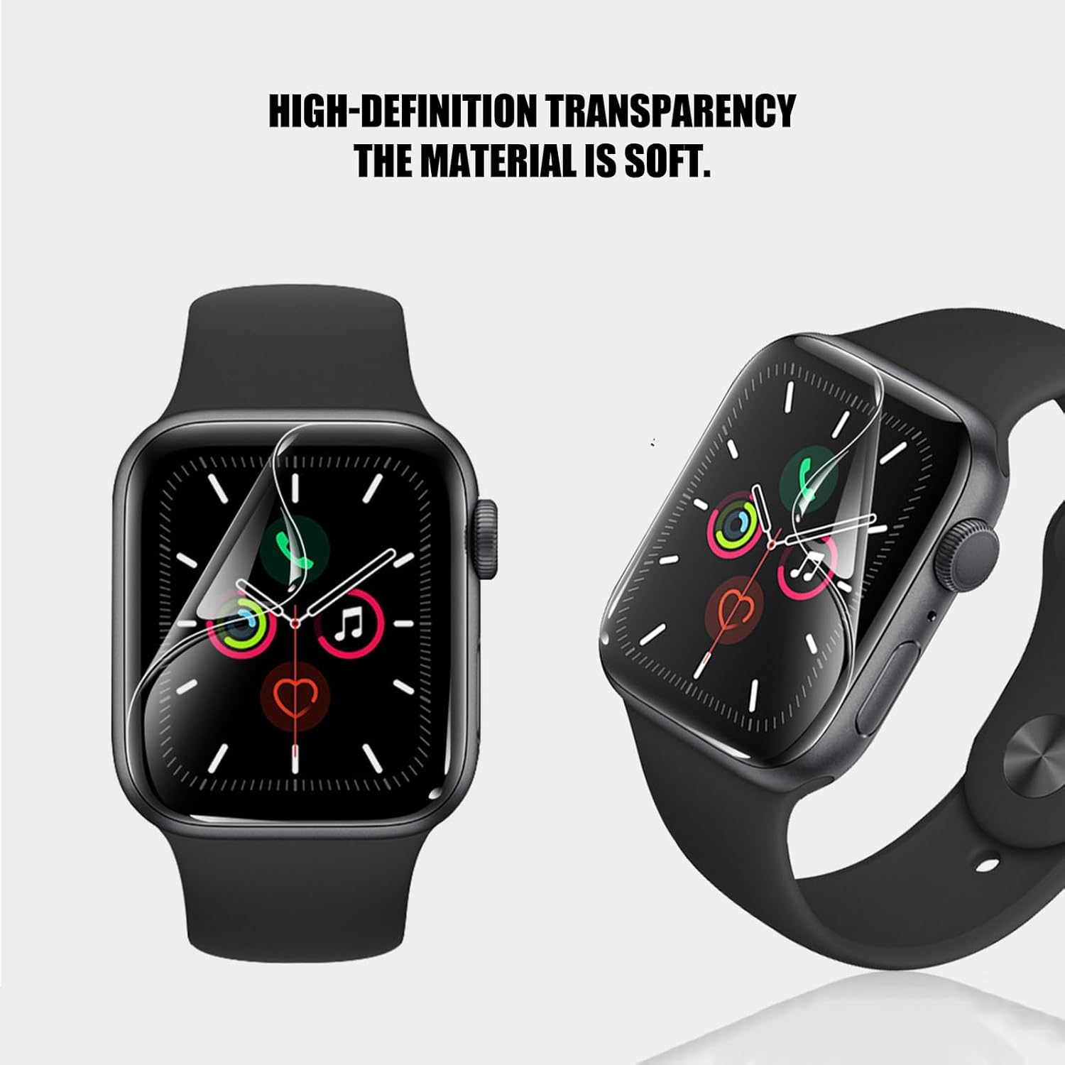 CTOUUGRS 8 Pack TPU Screen Protector for Apple Watch Series 11/10 46Mm Self Healing anti Scratch HD Clear Touch Sensitive Flexible Film Case Friendly Protection image number 1