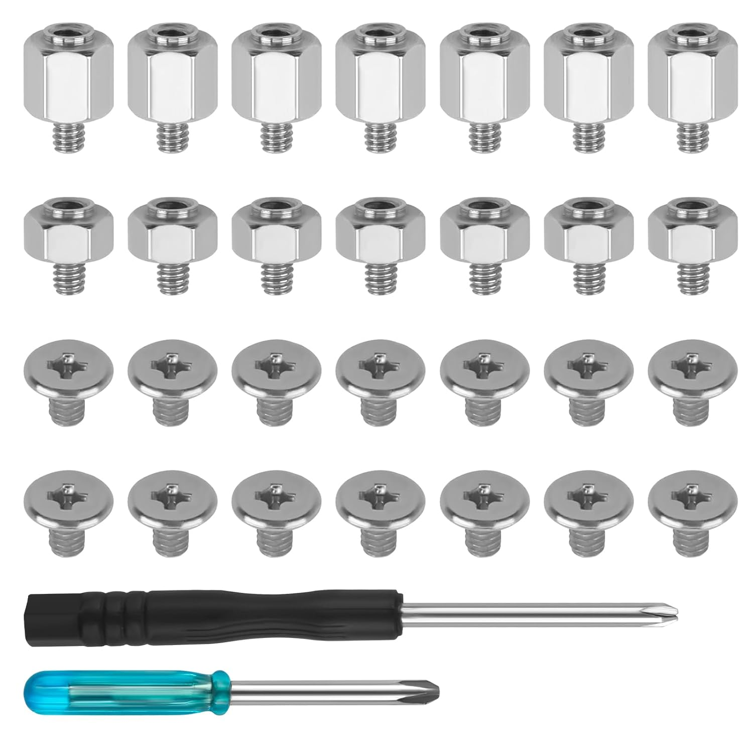 M2 SSD Nvme Computer Screw Fixing Kit 7 Sets of M2X2.5+2.5 & M2X4.5+2.5 with 2 Precision Screwdrivers Perfectly Compatible with All PC Devices & Small Machinery High Hardness Fasteners