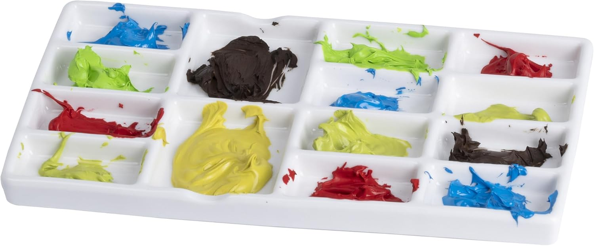 Travel Watercolor Palette,Portable Ceramic Palette with 14 Well,Metal Paint Box with Porcelain Palette(Silver Box) image number 4