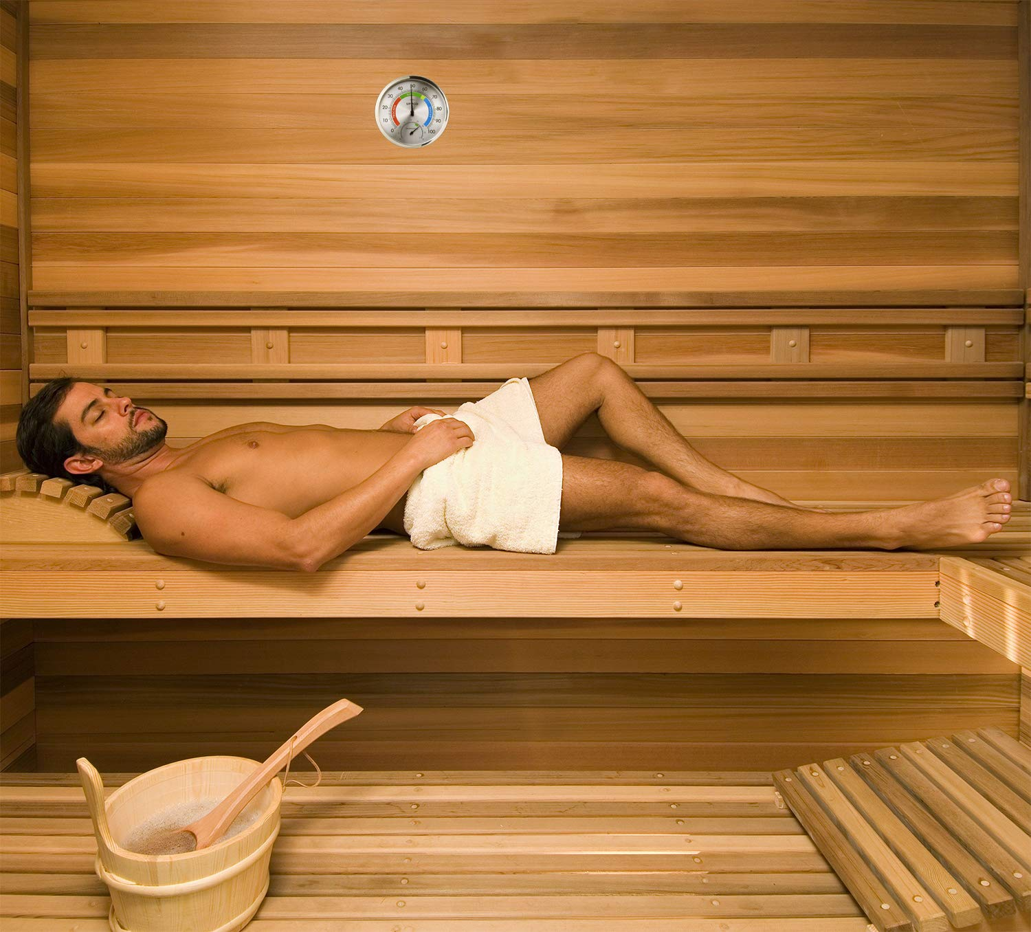 5" Indoor Outdoor Hygrometer/Thermometer, Humidity Gauge Indicator Temperature Humidity Monitor, Analog Hygrometer Humidor (English Version) image number 5