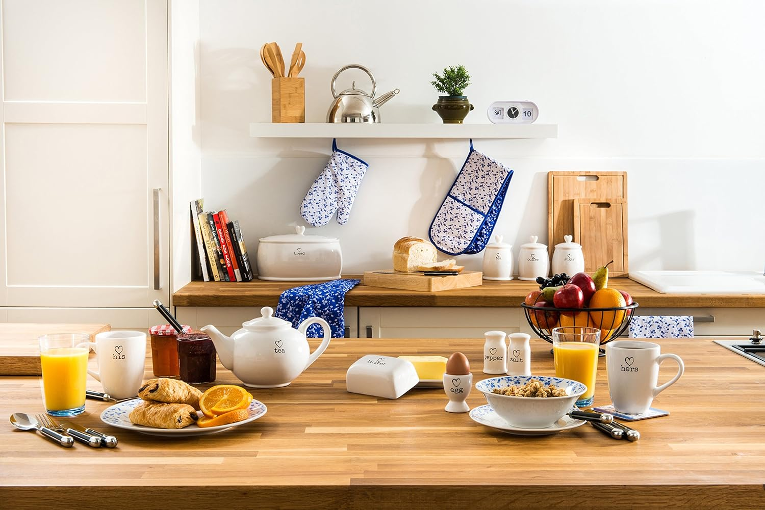 Premier Housewares Charm Coffee Canister, White image number 2