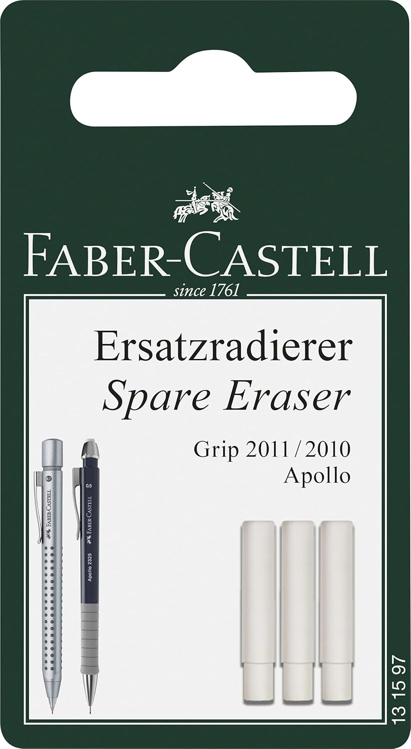 Faber-Castell Zapasowe Gumki Do Ol&oacute;wk&oacute;w Automatycznych Grip 3 Sztuki
