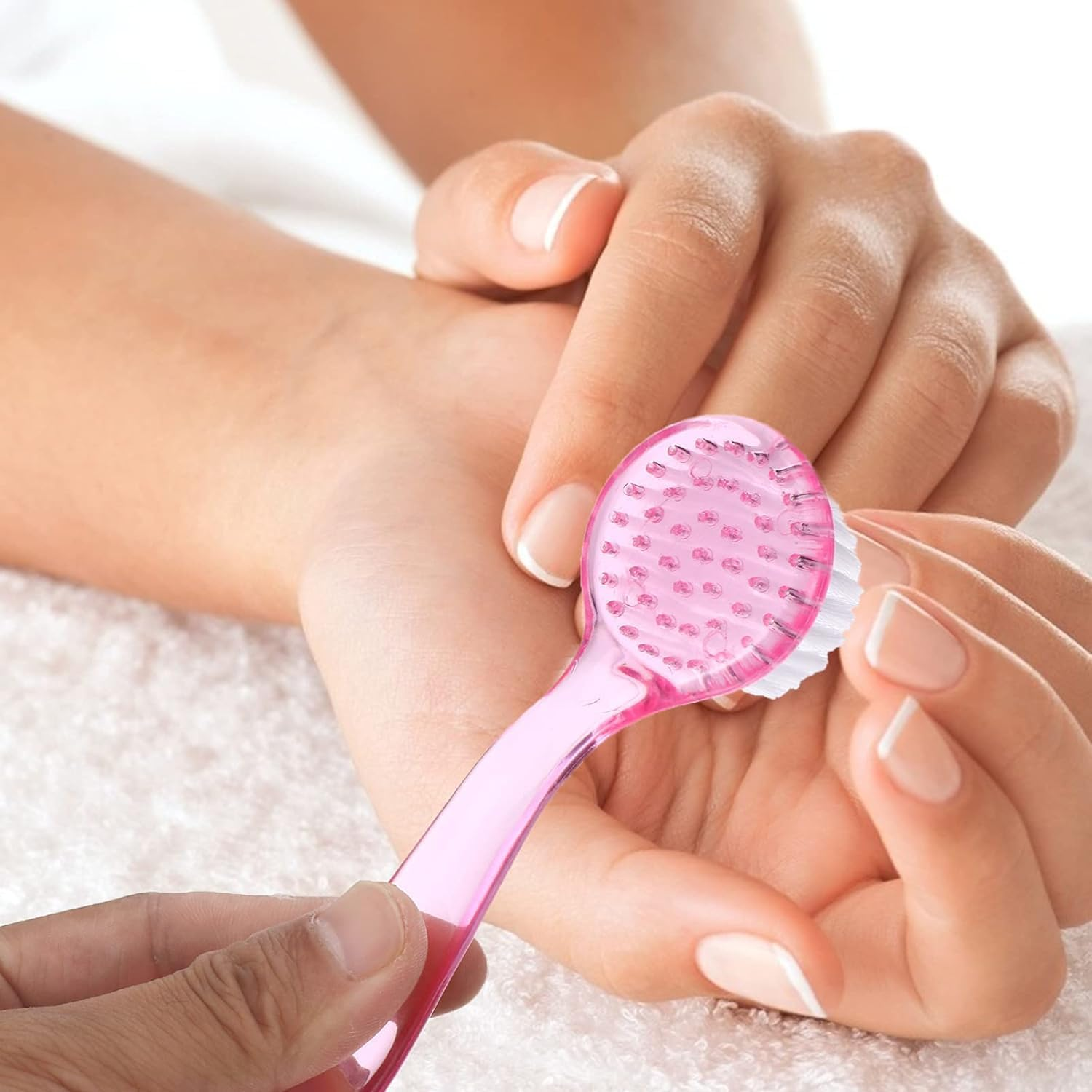 Cyktxei 6Pcs Facial Cleansing Brush Set with Long Handle Nail Dirt Remover Brush for Deep Cleaning Face Hands Fingertips and Toes Gentle Exfoliator Scrubber for Men and Women Personal Care image number 2