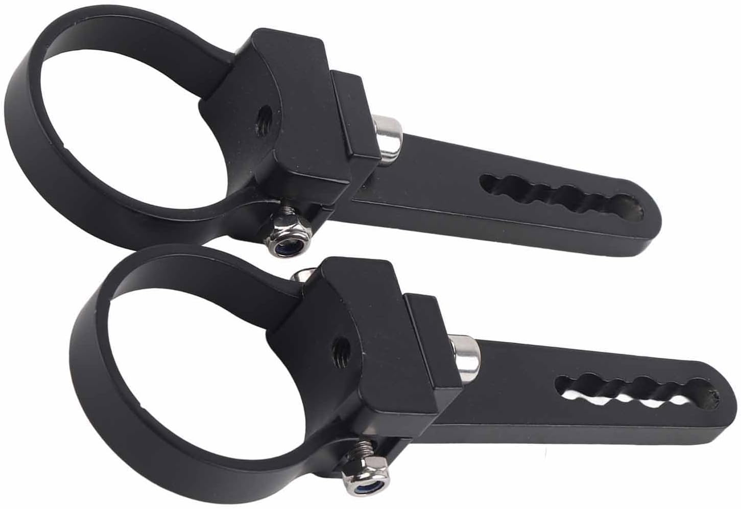 2 Pcs 1"-3" Bull/Roll Bar Mount Bracket Clamps Holder Aluminum Alloy Black Style LED Car Truck off Road Work Light with 2 L Shaped Wrench & 2 Sponge Pads (2In) image number 4