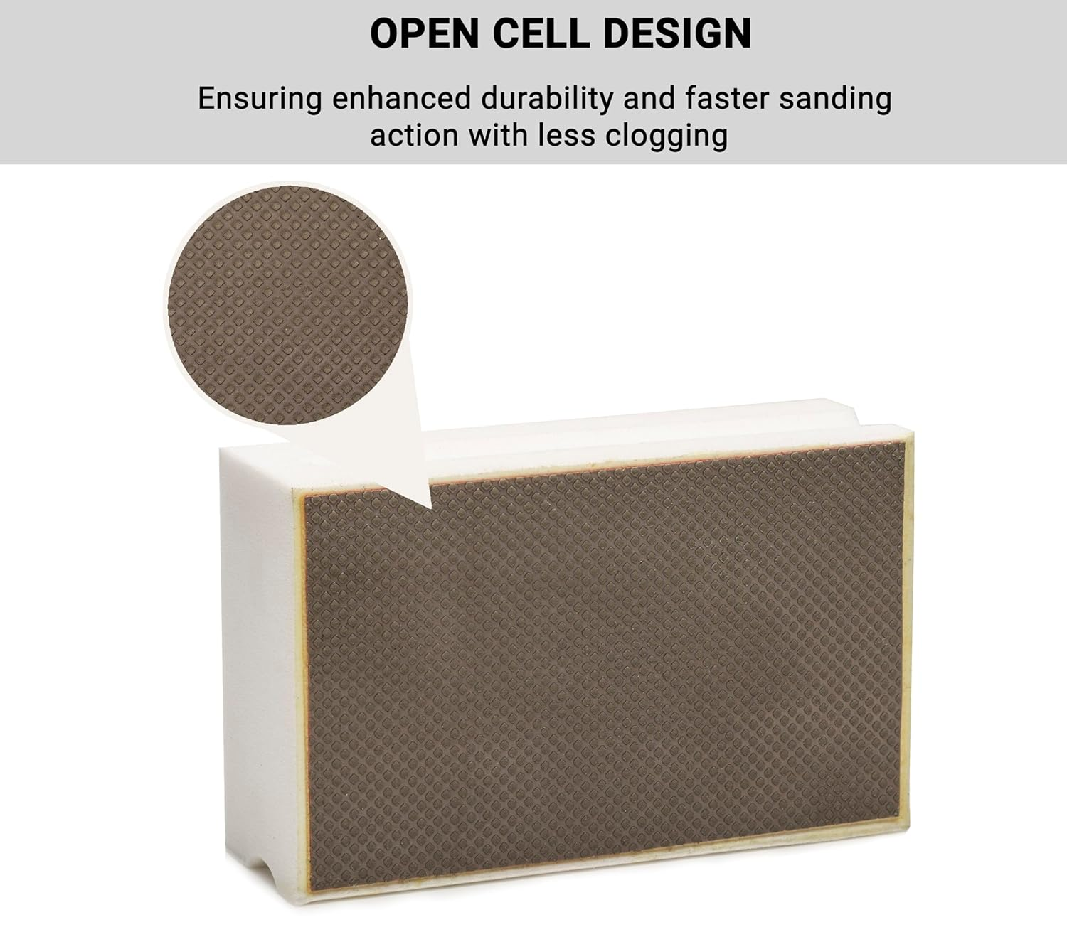 GLASS POLISH PRO Diamond Hand Polishing Pad, Grit 600 Ultra Fine Foam Sanding Block for Smoother Finish and Delicate Sanding of Glass, Tiles, Ceramics, Concrete, Granite, Marble, and More - GP15100 image number 1