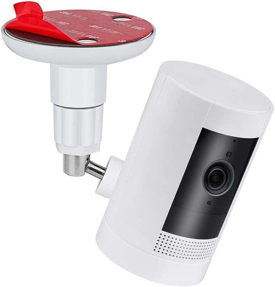 PAIKIUU Pack of 3 Self-Adhesive Ring Camera Mount, Wall Mount, No Drilling, Mounting Bracket, 360 Degree for Arlo Surveillance Camera, Black