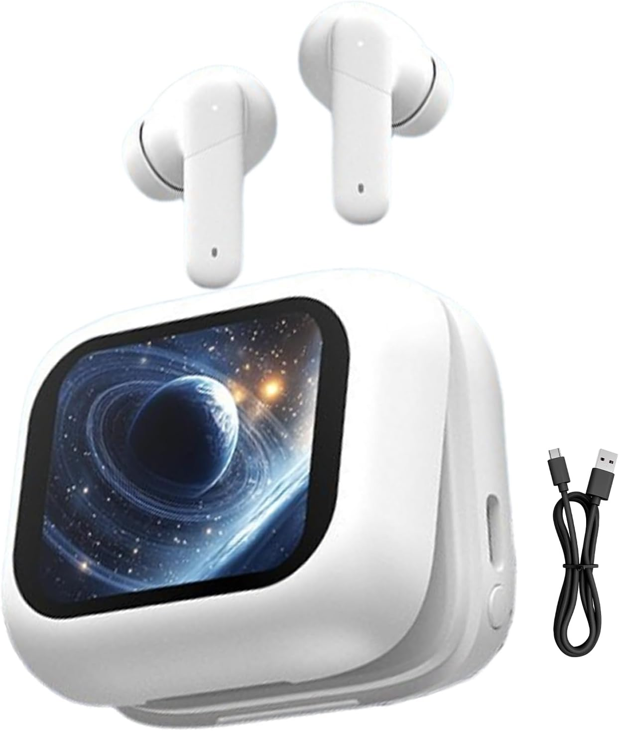 GEUGECY AI Translation Earbuds,Wireless LCD Touchscreen Earphones,Ai Translation Earbuds Real Time Headphones | for Men Women Travel Learning Business Trip Work Study College Sports Gym Indoor Outdoor image number 5