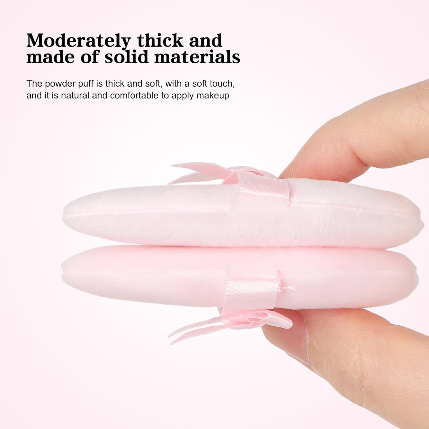 Triangle Powder Puff, 12Pcs Pink, Soft Makeup Sponges with Strap for Loose & Pressed Powder, Foundation Blending, Contouring & Touch-Ups, Reusable Wet & Dry Cosmetic Tools image number 1