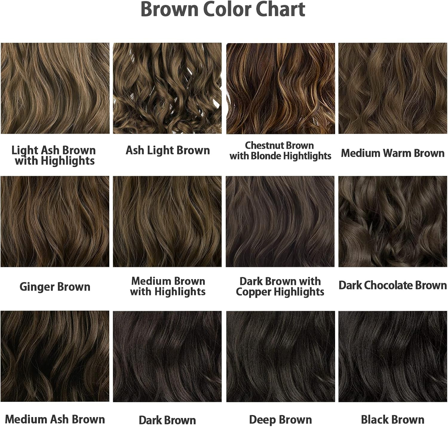 REECHO 20" 1-Pack 3/4 Full Head Curly Wave Clips in on Synthetic Hair Extensions HE008 Hair Pieces for Women 5 Clips 4.5 Oz per Piece - Dark Chocolate Brown image number 3