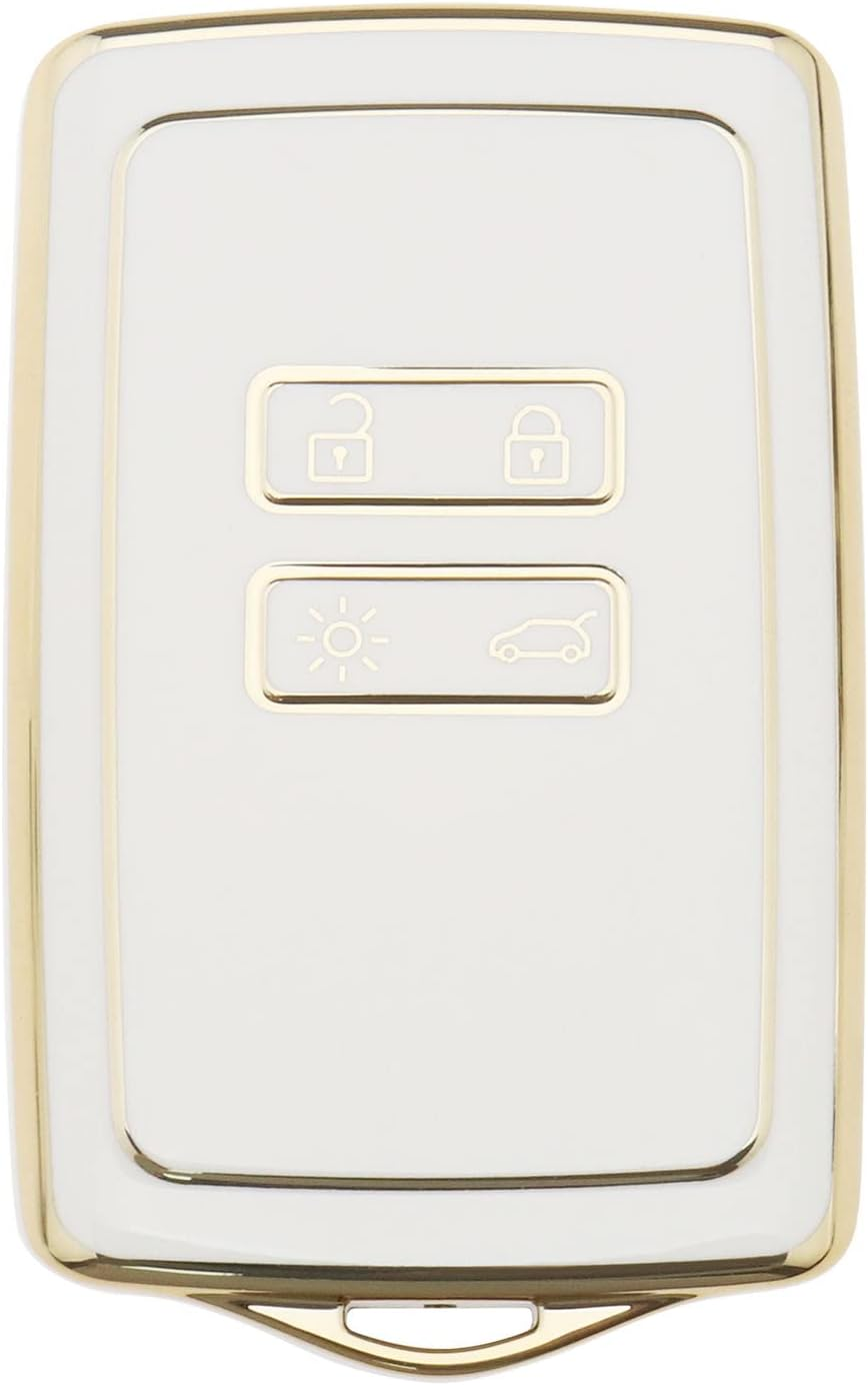 Emagtech Car Key Cover Replacement Compatible with Renault Clio/Espace 5 / Master Bus/Talisman/Megane (IV/4) TPU Key Fob Cover Blue