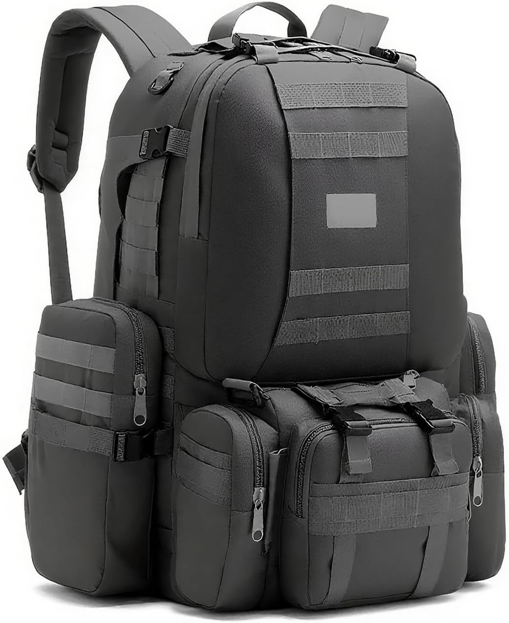 RAPIDSKY 55L Tactical Backpack, Expandable Pack &ndash; Water-Resistant Hiking Assault Pack with MOLLE System, 1-3 Day Storage Capacity for Cycling, Camping, Hunting & Outdoor Adventures