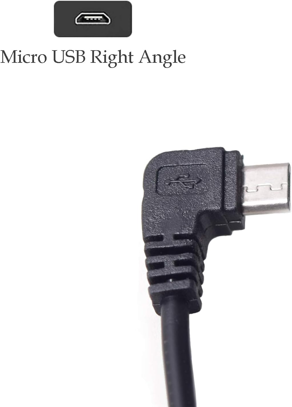 DC 12V to 5V Micro USB Cable Right Angle Plug, Dash Cam Hardwire Kit Micro USB Charger Car Direct Wired Charging Cable for Dash Cameras GPS Navigator Tablet DVR Recorder, Accept DC 12-24V Input image number 6
