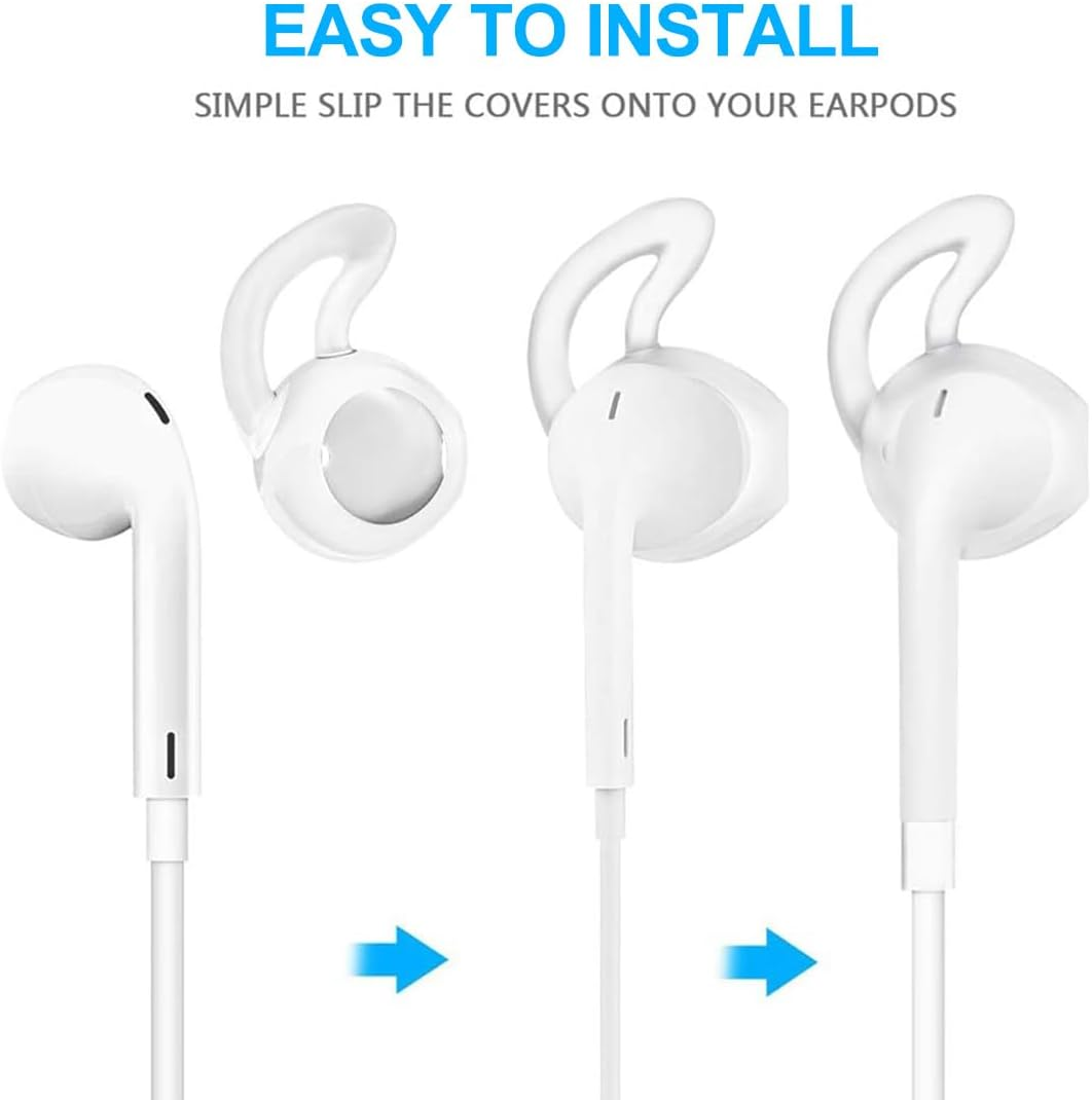 COYUN 6 Pairs of Silicone Ear Pads Compatible with Airpods Headphones, anti Drop Ear Hook for Ear Pods, Protection Headset, Non-Slip Protection, Multicoloured image number 5