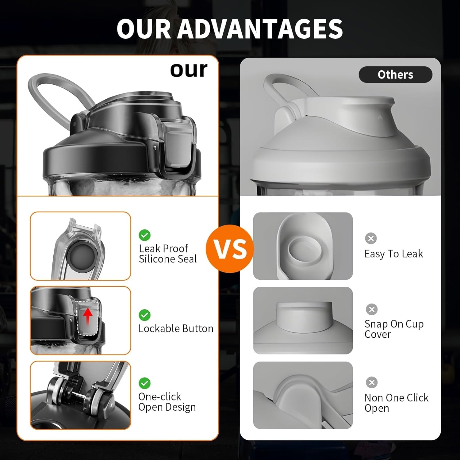 Protein Shaker Bottle, Merger USB C Rechargeable Electric Protein Shake Mixer, XICEN Shaker Cups for Protein Shakes and Meal Replacement Shakes, BPA Free, 24Oz (Black) image number 5