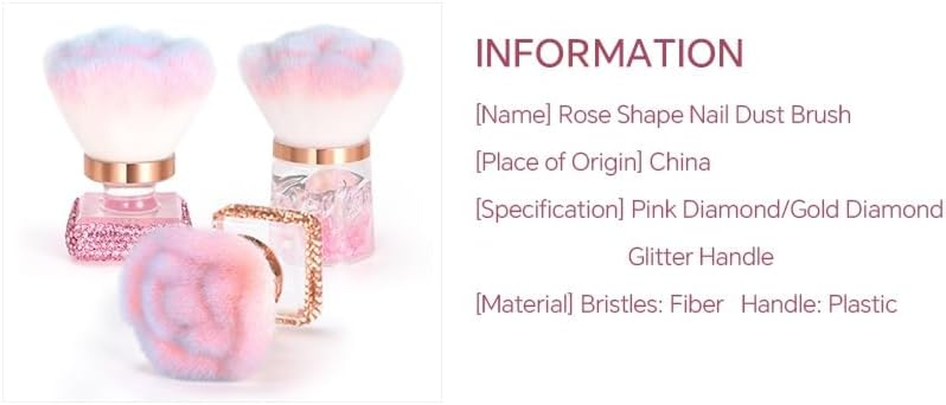 Rolabling Nail Dust Brush Nail Art Dust Cleaner for Acrylic Nails Dust Brush for Nails Nail Art Manicure Dust Cleaner Brush for Nail Clipping Cleaning Makeup Brush Tools (8)