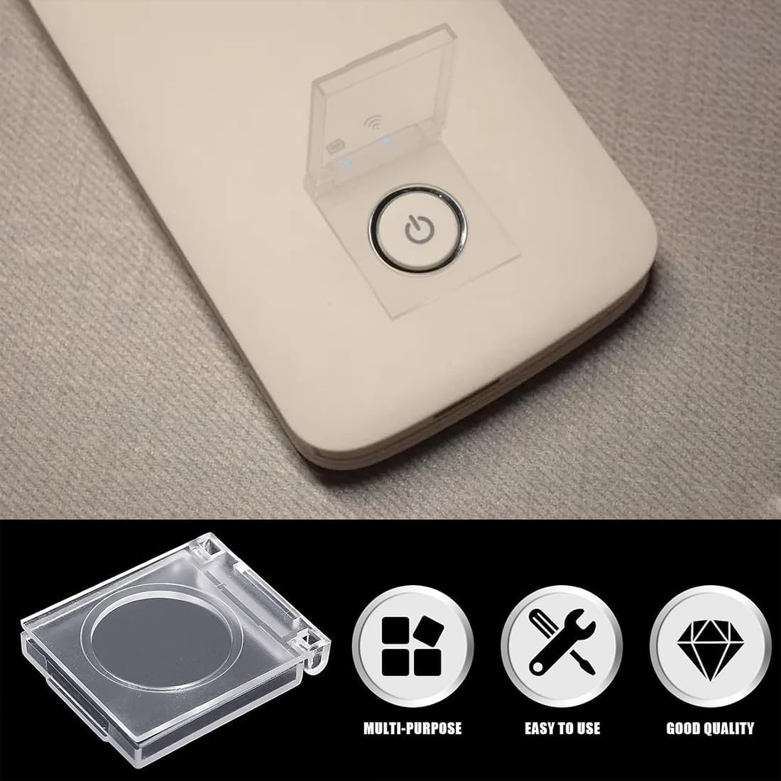 4PCS 19Mm Dustproof Safety Push Button Cap Cover Guard, Plastic Protector Child Proof for Push Button Switch image number 5